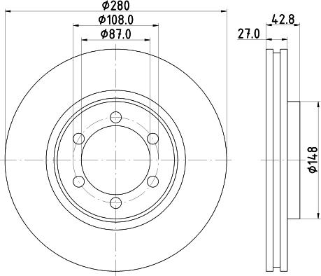 HELLA 8DD 355 118-681 - Тормозной диск autospares.lv