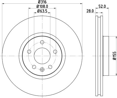 HELLA 8DD 355 118-892 - Тормозной диск autospares.lv