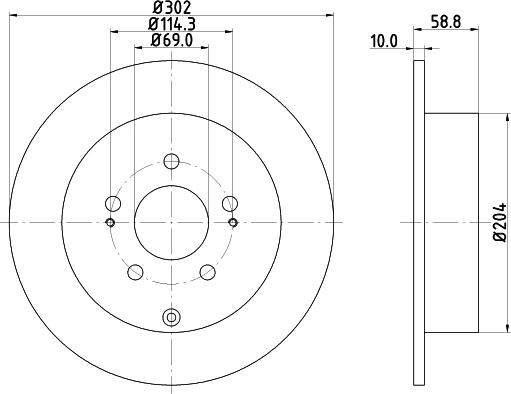 HELLA 8DD 355 118-801 - Тормозной диск autospares.lv