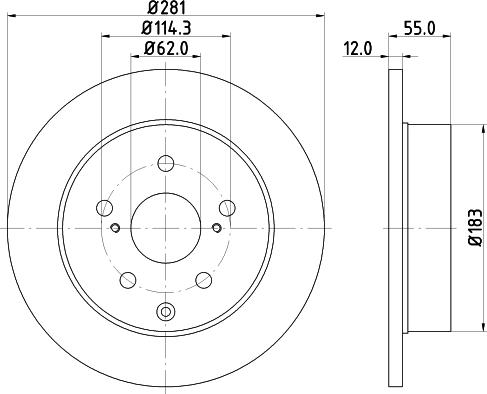 HELLA 8DD 355 118-881 - Тормозной диск autospares.lv