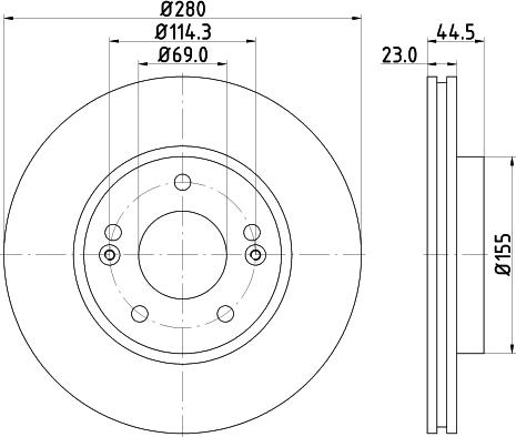 HELLA 8DD 355 131-361 - Тормозной диск autospares.lv