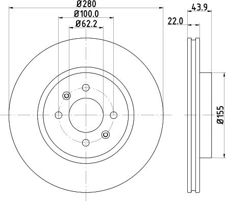 HELLA 8DD 355 118-251 - Тормозной диск autospares.lv