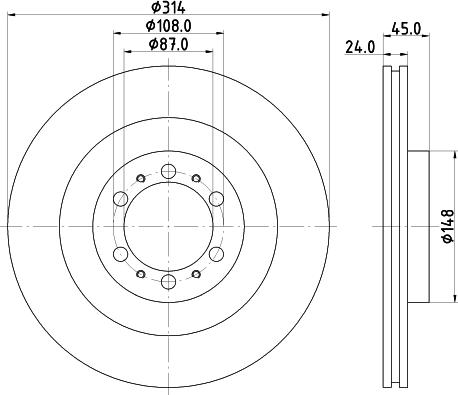 HELLA 8DD 355 118-741 - Тормозной диск autospares.lv