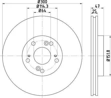 HELLA 8DD 355 112-151 - Тормозной диск autospares.lv