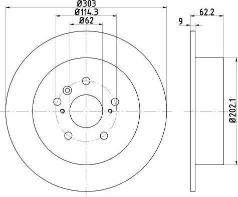 HELLA 8DD 355 112-401 - Тормозной диск autospares.lv