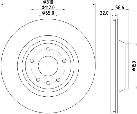 HELLA 8DD 355 113-982 - Тормозной диск autospares.lv