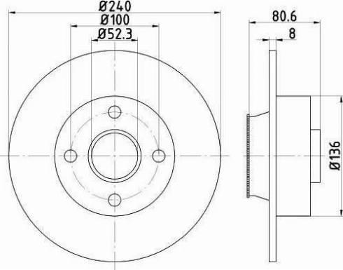 HELLA 8DD 355 113-481 - Тормозной диск autospares.lv