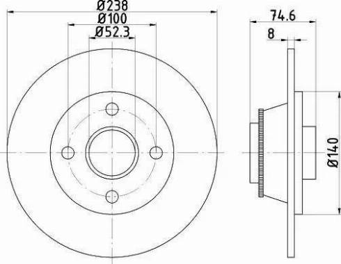 HELLA 8DD 355 113-431 - Тормозной диск autospares.lv