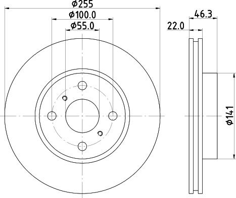 HELLA 8DD 355 113-581 - Тормозной диск autospares.lv