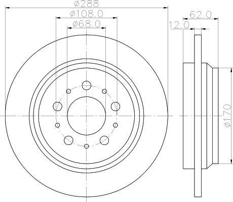 HELLA 8DD 355 113-022 - Тормозной диск autospares.lv