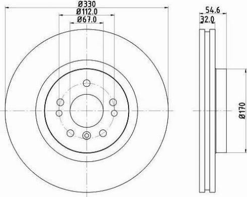 HELLA 8DD 355 121-171 - Тормозной диск autospares.lv