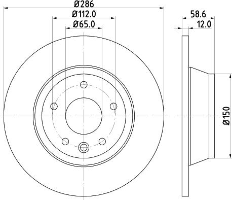 HELLA 8DD 355 113-841 - Тормозной диск autospares.lv