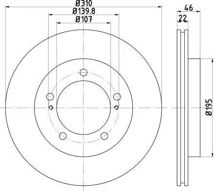 HELLA 8DD 355 112-991 - Тормозной диск autospares.lv