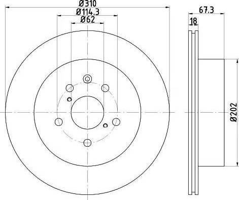 HELLA 8DD 355 121-961 - Тормозной диск autospares.lv