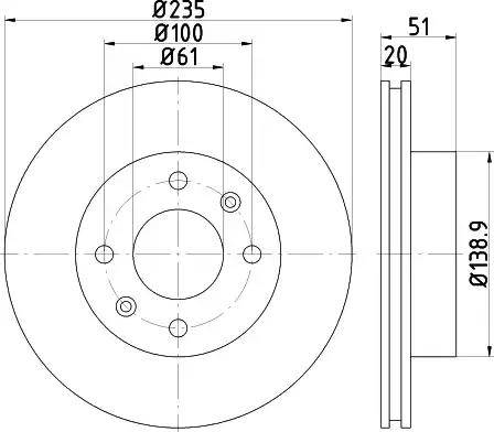 HELLA 8DD 355 117-681 - Тормозной диск autospares.lv