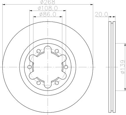 HELLA 8DD 355 117-671 - Тормозной диск autospares.lv