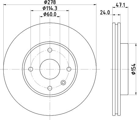 HELLA 8DD 355 117-061 - Тормозной диск autospares.lv