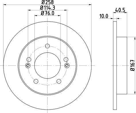 HELLA 8DD 355 117-011 - Тормозной диск autospares.lv