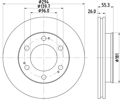 HELLA 8DD 355 117-161 - Тормозной диск autospares.lv