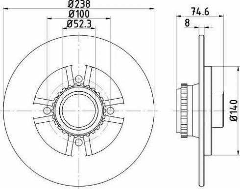 HELLA 8DD 355 117-311 - Тормозной диск autospares.lv
