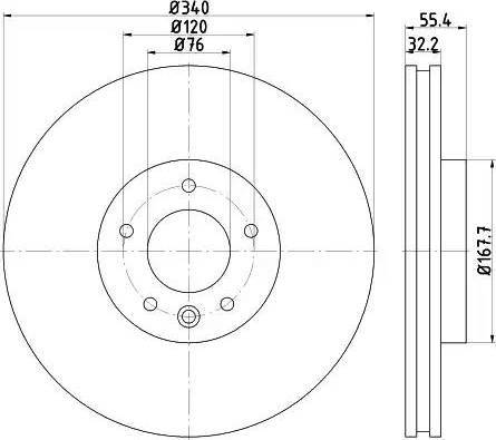 HELLA 8DD 355 117-251 - Тормозной диск autospares.lv