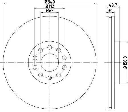 HELLA 8DD 355 121-921 - Тормозной диск autospares.lv