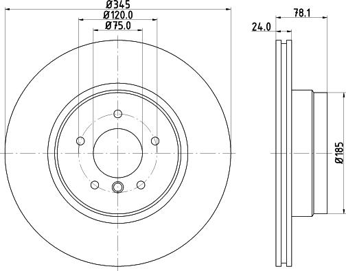 HELLA 8DD 355 117-762 - Тормозной диск autospares.lv