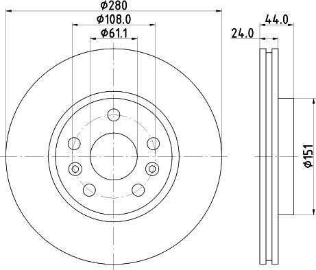 HELLA 8DD 355 117-781 - Тормозной диск autospares.lv