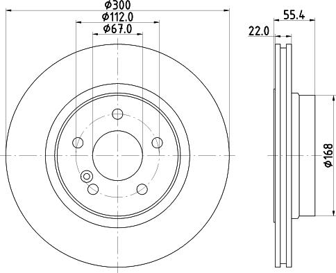 HELLA 8DD 355 117-771 - Тормозной диск autospares.lv