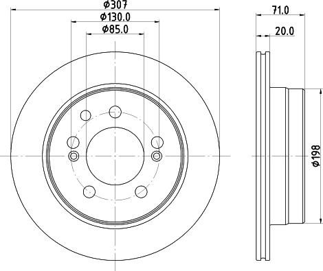 HELLA 8DD 355 134-911 - Тормозной диск autospares.lv