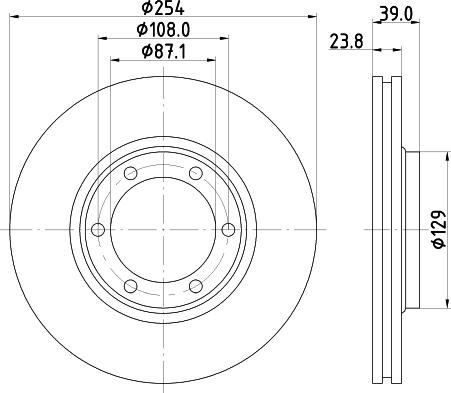 HELLA 8DD 355 134-051 - Тормозной диск autospares.lv