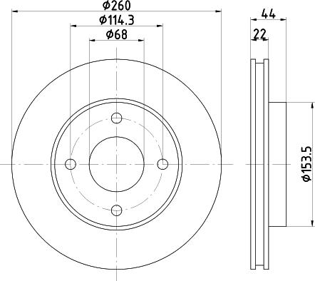 HELLA 8DD 355 134-081 - Тормозной диск autospares.lv