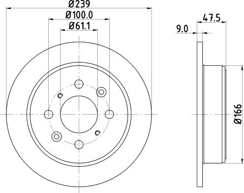 HELLA 8DD 355 134-141 - Тормозной диск autospares.lv