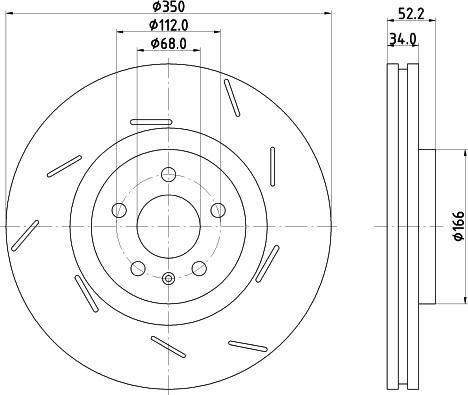 HELLA 8DD 355 134-351 - Тормозной диск autospares.lv