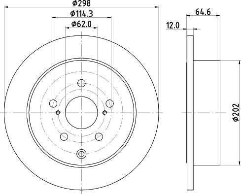 HELLA 8DD 355 134-281 - Тормозной диск autospares.lv