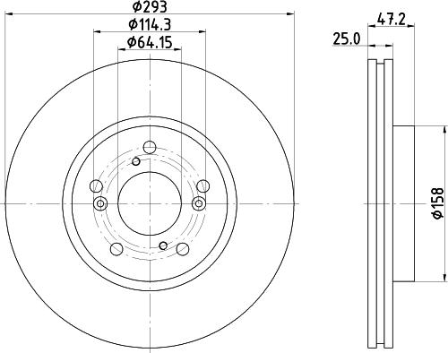 HELLA 8DD 355 134-231 - Тормозной диск autospares.lv