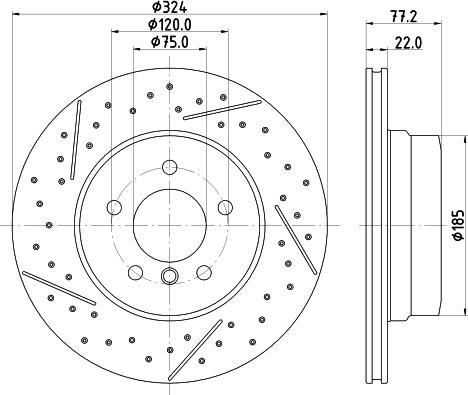 HELLA 8DD 355 130-011 - Тормозной диск autospares.lv