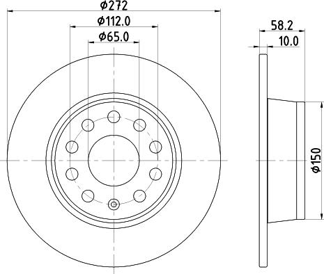 HELLA 8DD 355 131-811 - Тормозной диск autospares.lv