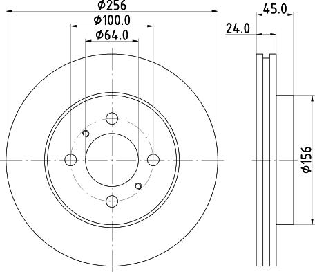 HELLA 8DD 355 133-991 - Тормозной диск autospares.lv