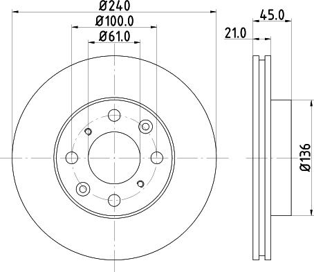 HELLA 8DD 355 133-941 - Тормозной диск autospares.lv