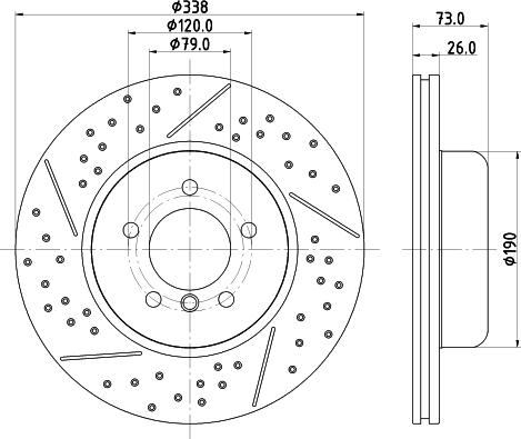 HELLA 8DD 355 133-581 - Тормозной диск autospares.lv