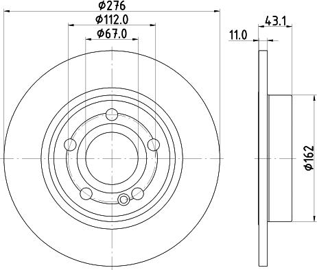 HELLA 8DD 355 133-061 - Тормозной диск autospares.lv