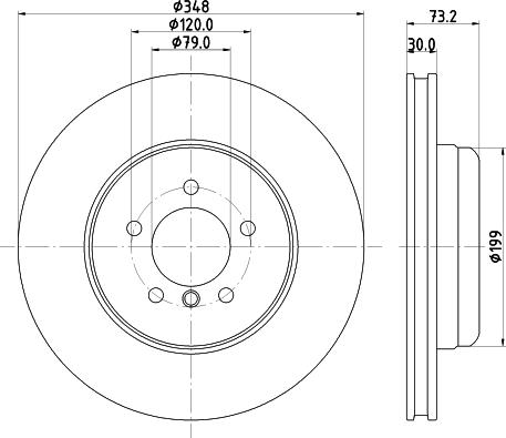 HELLA 8DD 355 133-011 - Тормозной диск autospares.lv