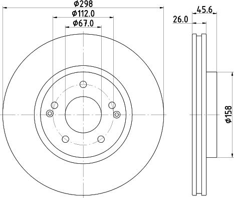 HELLA 8DD 355 133-331 - Тормозной диск autospares.lv