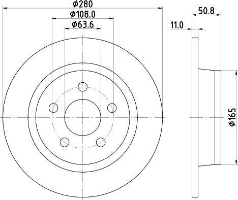 HELLA 8DD 355 133-741 - Тормозной диск autospares.lv