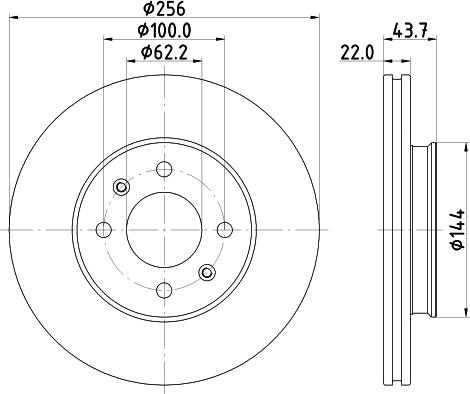 HELLA 8DD 355 132-081 - Тормозной диск autospares.lv