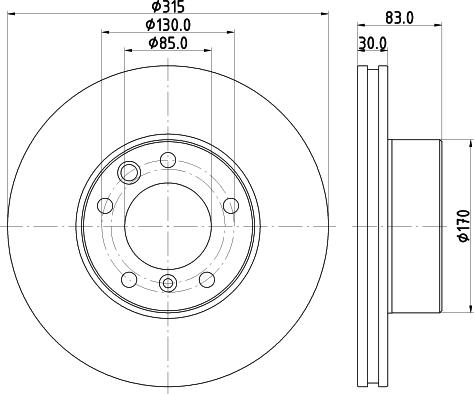 HELLA 8DD 355 132-152 - Тормозной диск autospares.lv