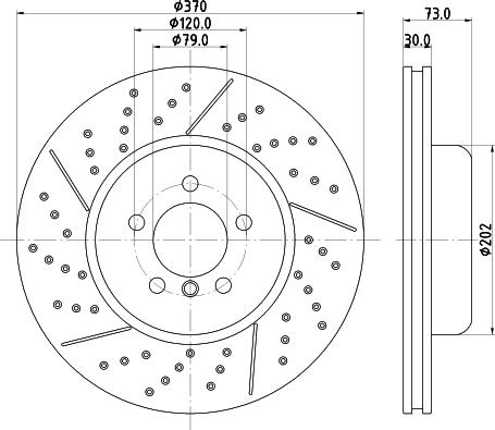 HELLA 8DD 355 132-811 - Тормозной диск autospares.lv