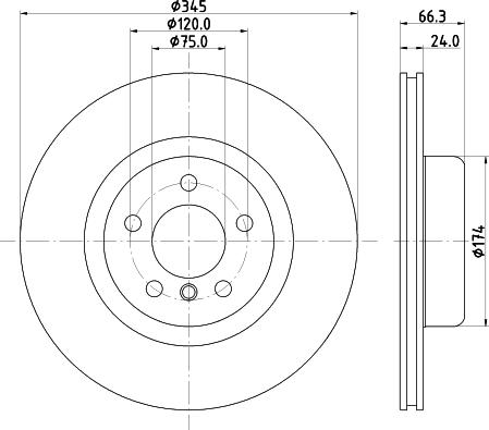 HELLA 8DD 355 132-781 - Тормозной диск autospares.lv