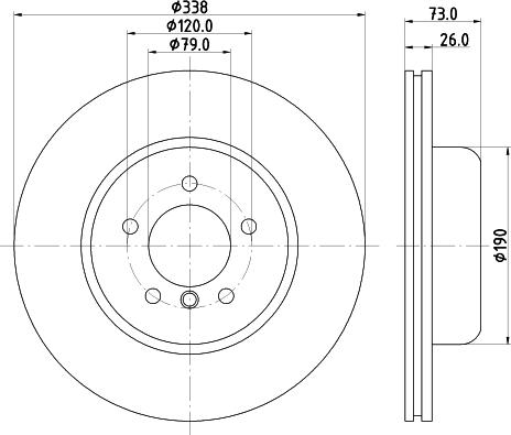 HELLA 8DD 355 132-771 - Тормозной диск autospares.lv